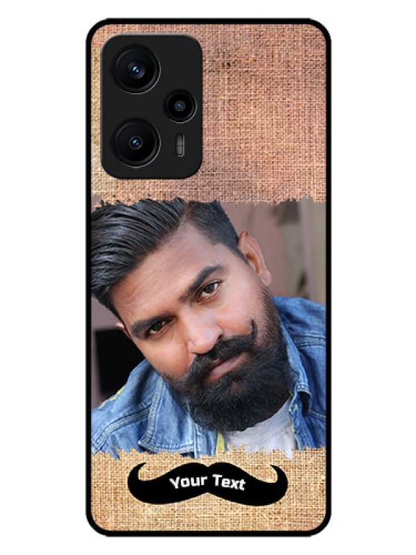 Custom Poco F5 Personalized Glass Phone Case - with Texture Design