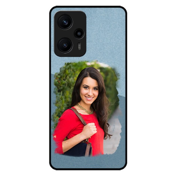 Poco F5 Custom Glass Mobile Case - Grunge Line Art Design