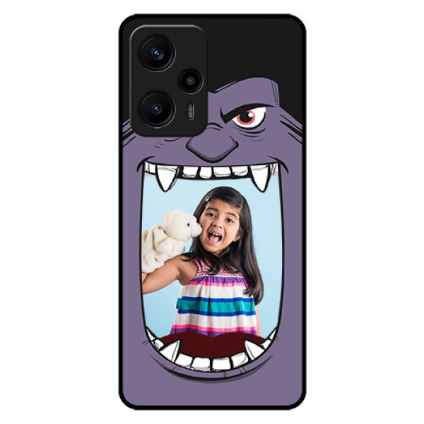 Poco F5 Custom Glass Phone Case - Angry Monster Design