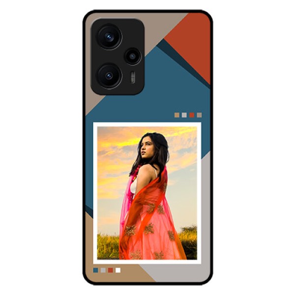 Poco F5 Personalized Glass Phone Case - Retro color pallet Design Poco F5 Personalized Glass Phone Case - Retro color pallet Design