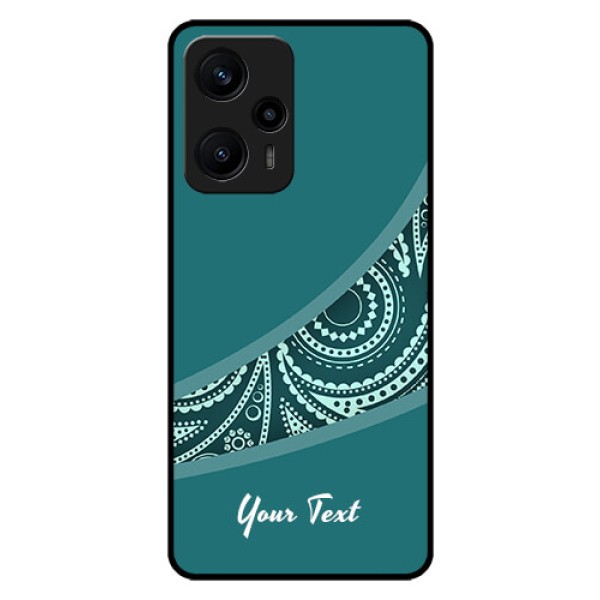 Poco F5 Photo Printing on Glass Case - semi visible floral Design Poco F5 Photo Printing on Glass Case - semi visible floral Design