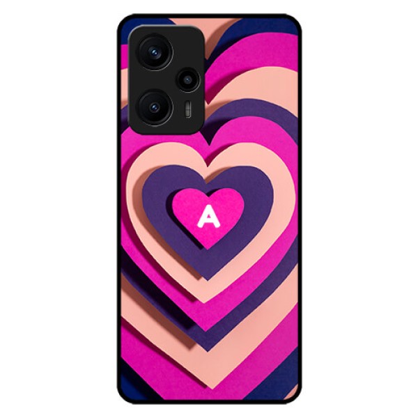 Poco F5 Custom Glass Mobile Case - Cute Heart Pattern Design Poco F5 Custom Glass Mobile Case - Cute Heart Pattern Design