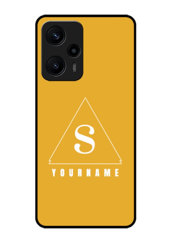 Poco F5 Personalized Glass Phone Case - simple triangle Design