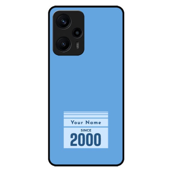 Poco F5 Custom Glass Mobile Case - Custom Year of birth Design Poco F5 Custom Glass Mobile Case - Custom Year of birth Design