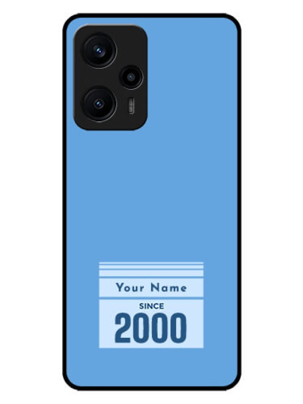 Custom Poco F5 Custom Glass Mobile Case - Custom Year of birth Design