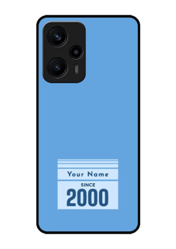 Poco F5 Custom Glass Mobile Case - Custom Year of birth Design