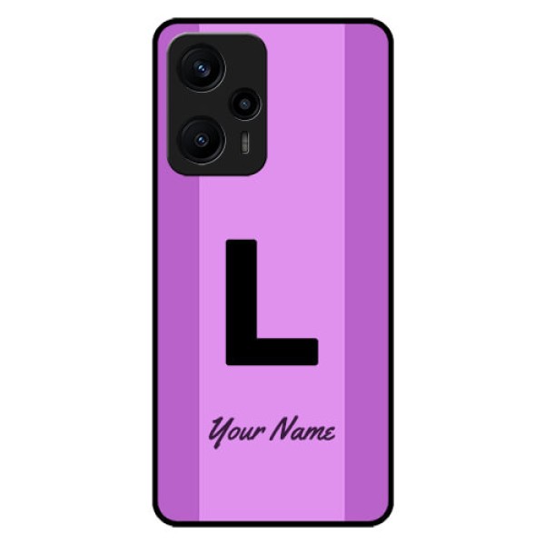 Poco F5 Custom Glass Phone Case - Tricolor custom text Design Poco F5 Custom Glass Phone Case - Tricolor custom text Design