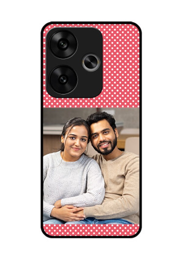 Poco F6 5G Custom Glass Phone CaseWhite Dotted Design