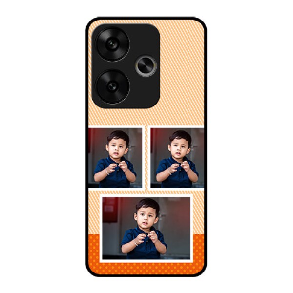 Poco F6 5G Custom Glass Phone CaseBulk Photos Upload Design