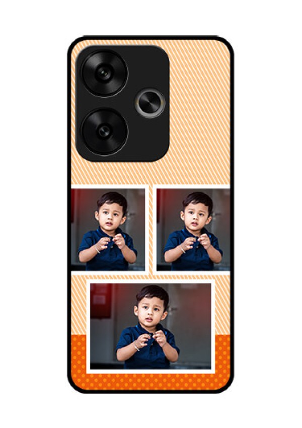 Poco F6 5G Custom Glass Phone CaseBulk Photos Upload Design