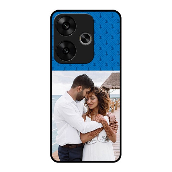 Poco F6 5G Custom Glass Phone CaseBlue Anchors Design