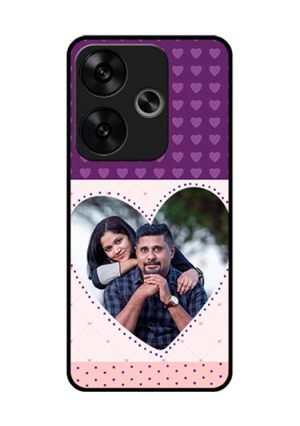 Poco F6 5G Custom Glass Phone CaseViolet Love Dots Design