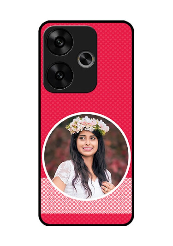 Poco F6 5G Custom Glass Phone CasePink Color Pattern Design