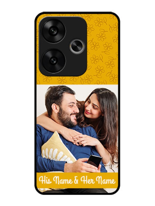 Custom Poco F6 5G Custom Glass Phone CaseYellow Floral Design