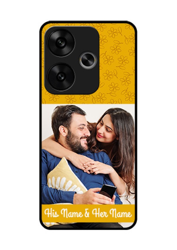 Poco F6 5G Custom Glass Phone CaseYellow Floral Design