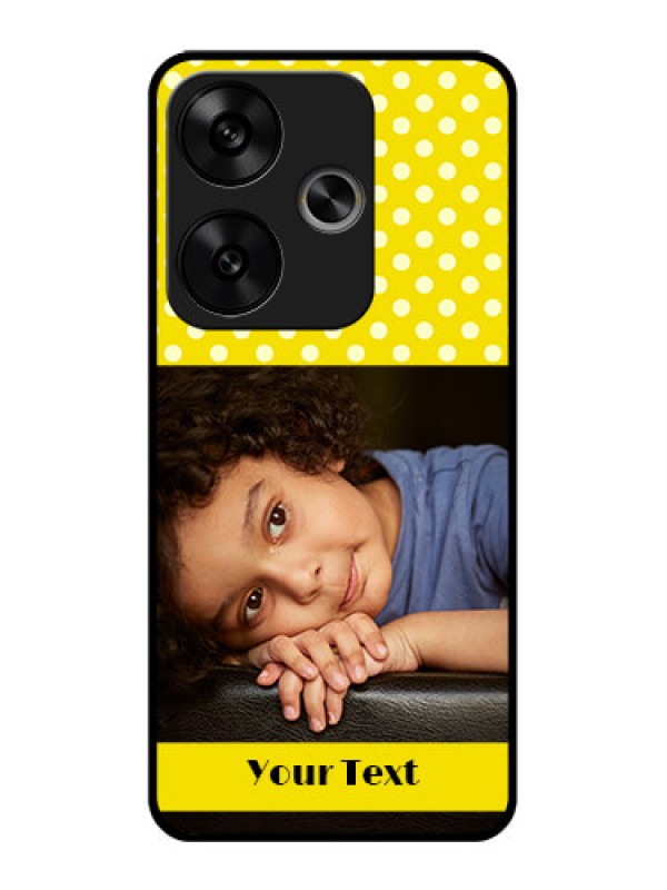 Custom Poco F6 5G Custom Glass Phone CaseBright Yellow Case Design