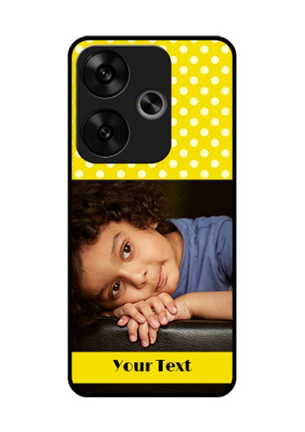 Poco F6 5G Custom Glass Phone CaseBright Yellow Case Design