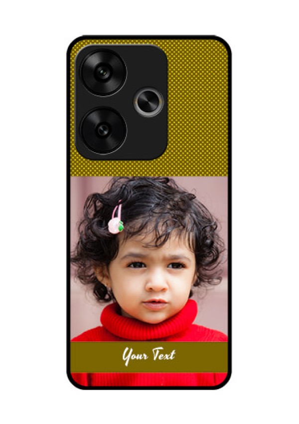 Poco F6 5G Custom Glass Phone CaseSimple Green Color Design