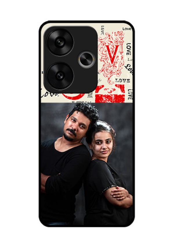 Poco F6 5G Custom Glass Phone CaseTrendy Love Design Case