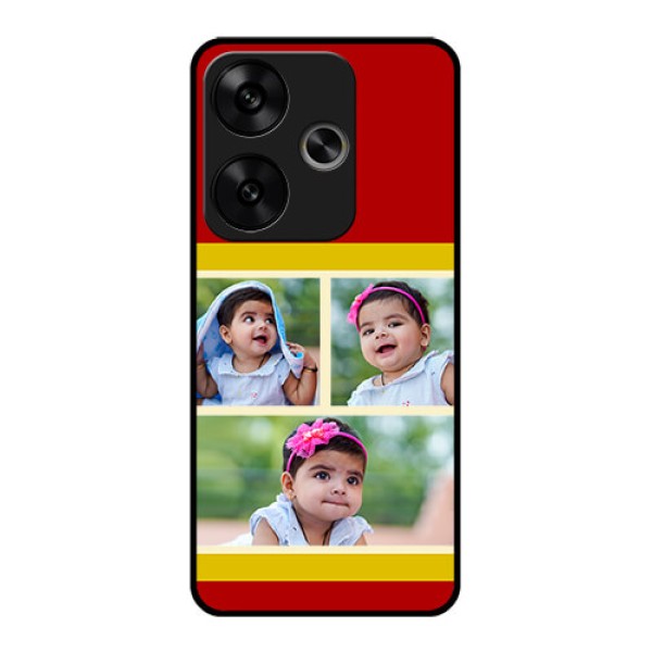 Poco F6 5G Custom Glass Phone CaseMultiple Pic Upload Design