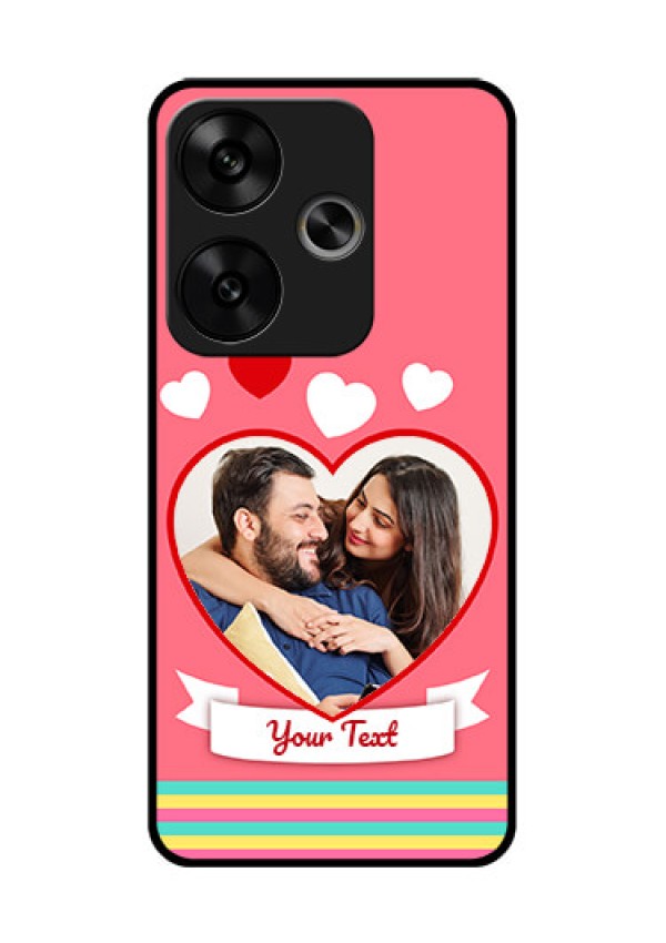 Poco F6 5G Custom Glass Phone CaseLove Shapes Doodle Design