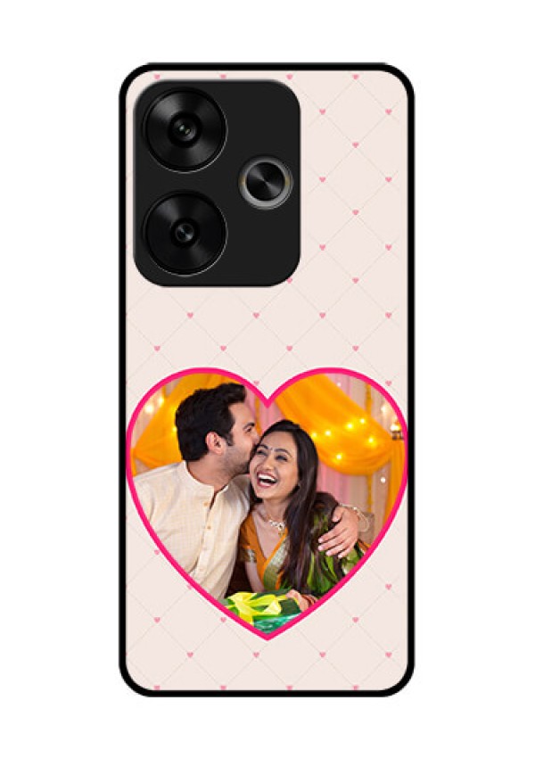 Poco F6 5G Custom Glass Phone CaseHeart Shape Design