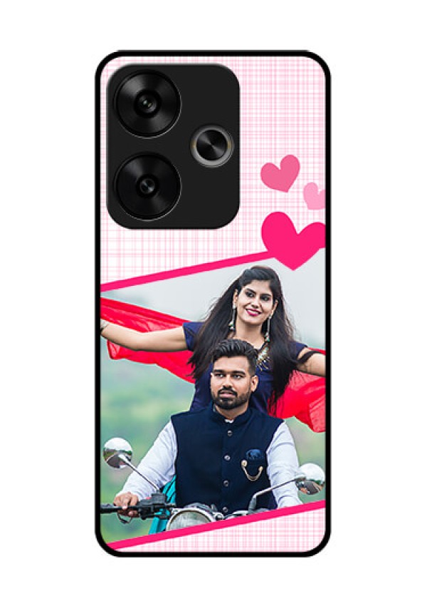 Poco F6 5G Custom Glass Phone CaseLove Shape Heart Design
