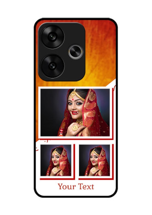 Poco F6 5G Custom Glass Phone CaseWedding Memories Design