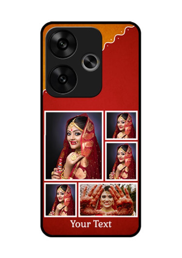 Poco F6 5G Custom Glass Phone CaseWedding Pic Upload Design