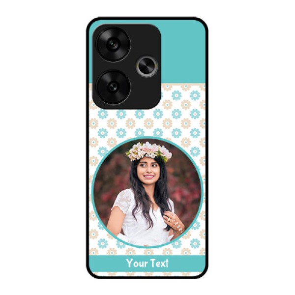 Poco F6 5G Custom Glass Phone CaseBeautiful Flowers Design