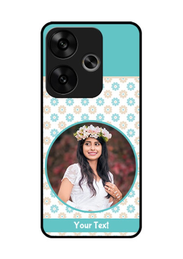 Poco F6 5G Custom Glass Phone CaseBeautiful Flowers Design