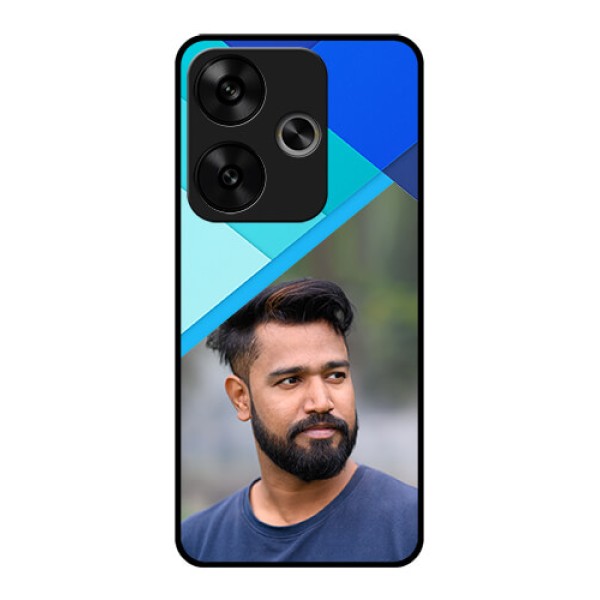 Poco F6 5G Custom Glass Phone CaseBlue Pattern Design