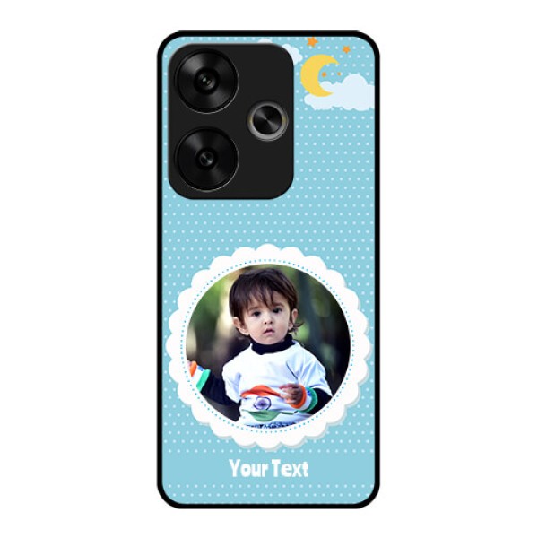 Poco F6 5G Custom Glass Phone CaseViolet Pattern Design