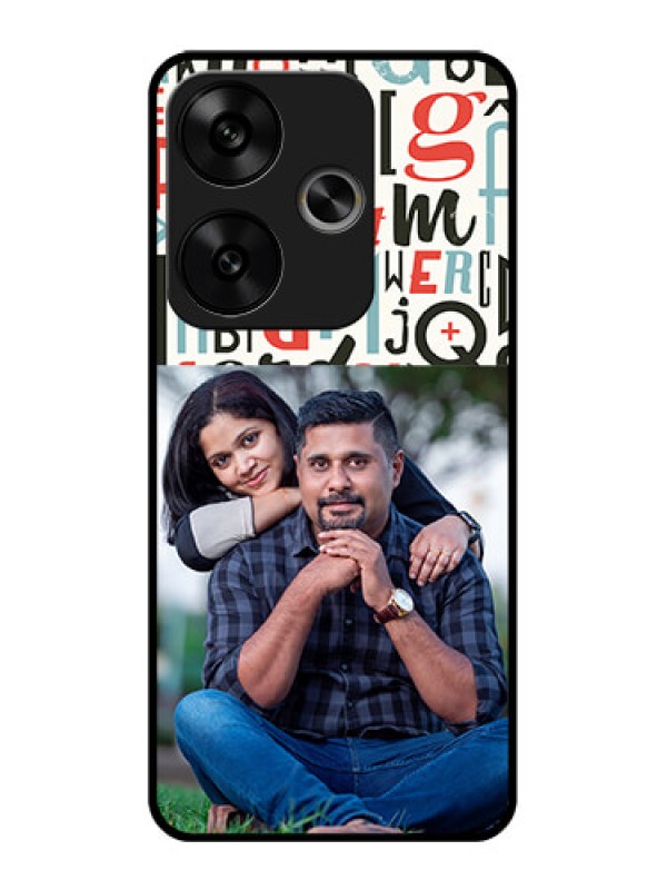 Custom Poco F6 5G Custom Glass Phone CaseAlphabet Design