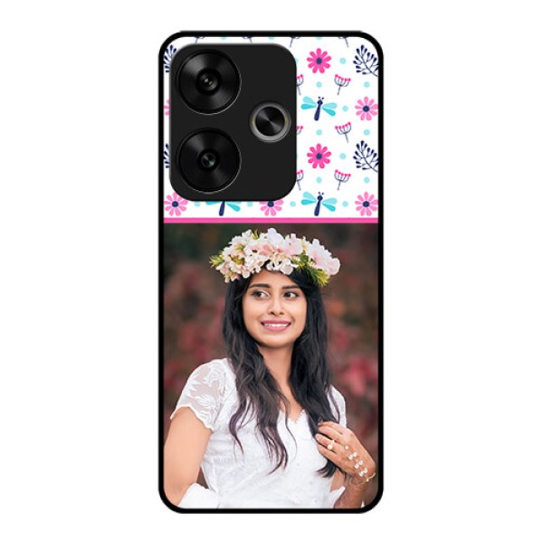 Poco F6 5G Custom Glass Phone CaseColorful Flower Design