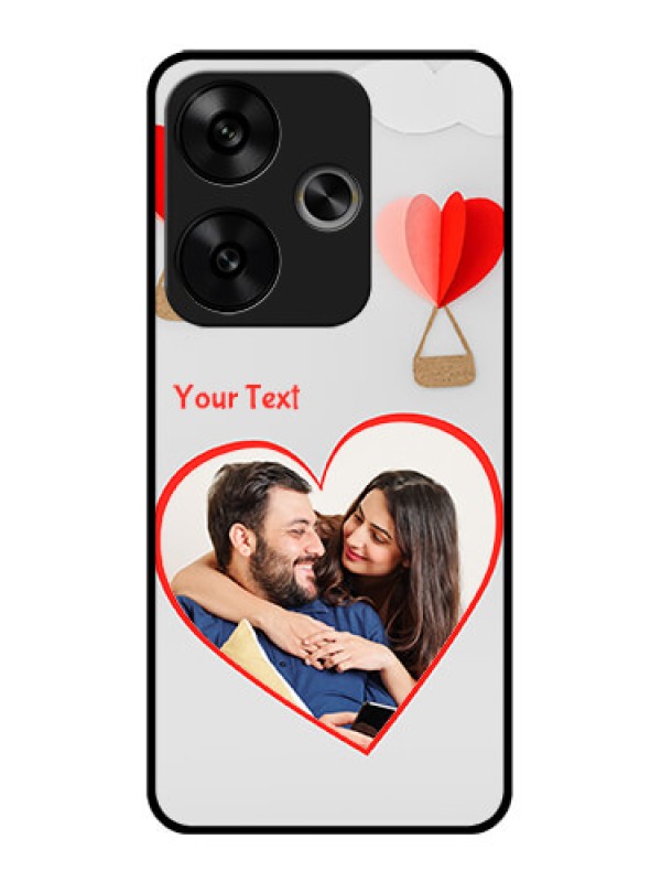 Custom Poco F6 5G Custom Glass Phone CaseParachute Love Design