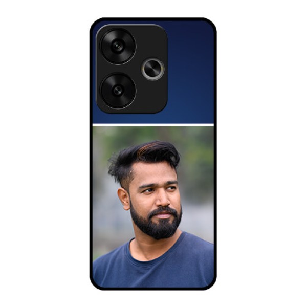 Poco F6 5G Custom Glass Phone CaseSimple Royal Blue Design Poco F6 5G Custom Glass Phone CaseSimple Royal Blue Design