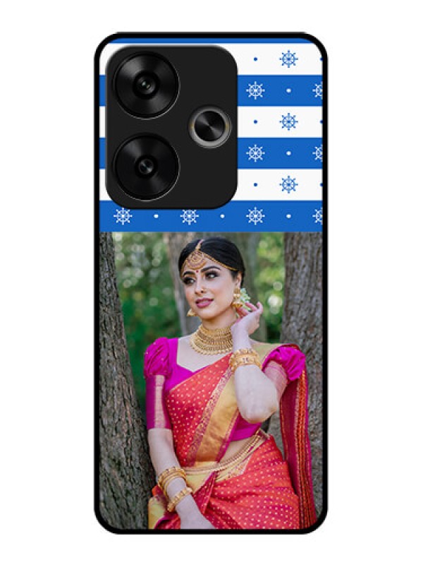 Custom Poco F6 5G Custom Glass Phone CaseSnow Pattern Design