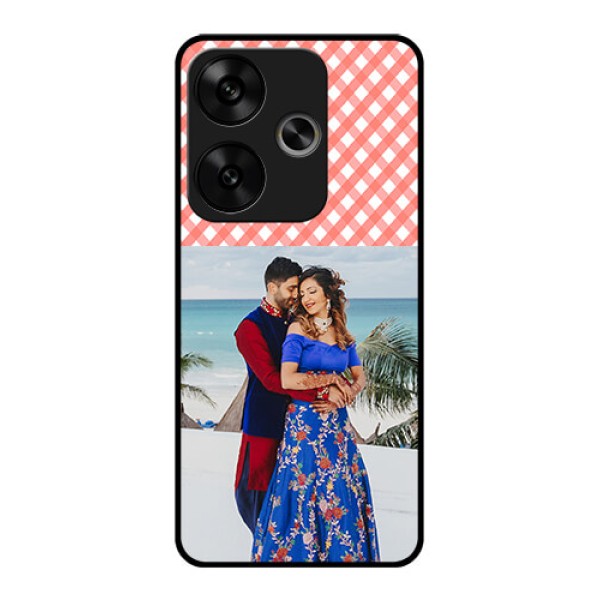 Poco F6 5G Custom Glass Phone CasePink Pattern Design