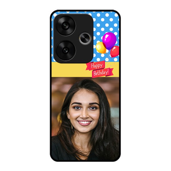 Poco F6 5G Custom Glass Phone CaseHappy Birthday Design