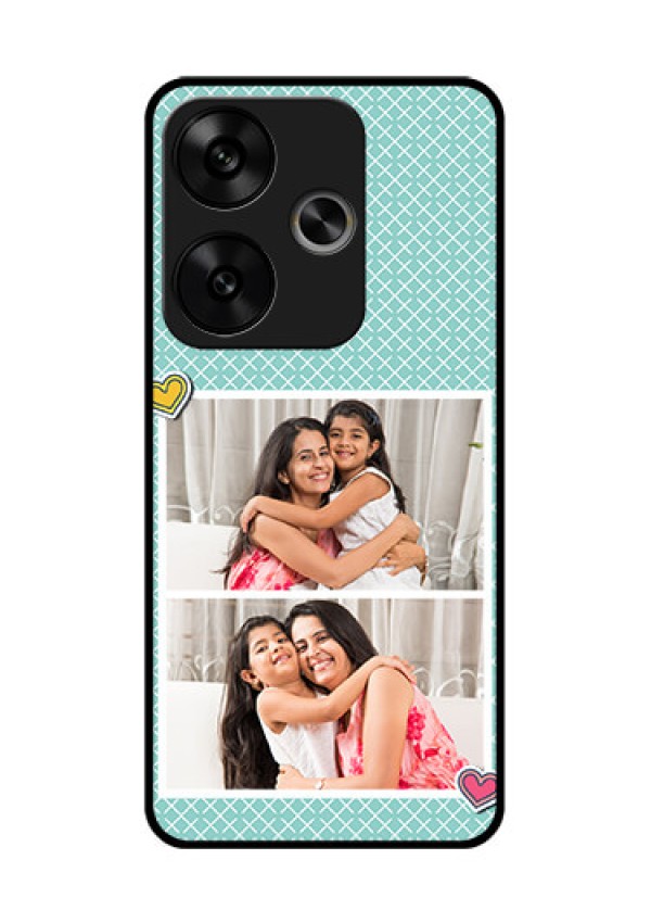 Poco F6 5G Custom Glass Phone Case2 Image Holder With Pattern Design