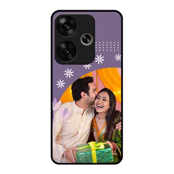 Poco F6 5G Custom Glass Phone CaseLavender Flowers Design