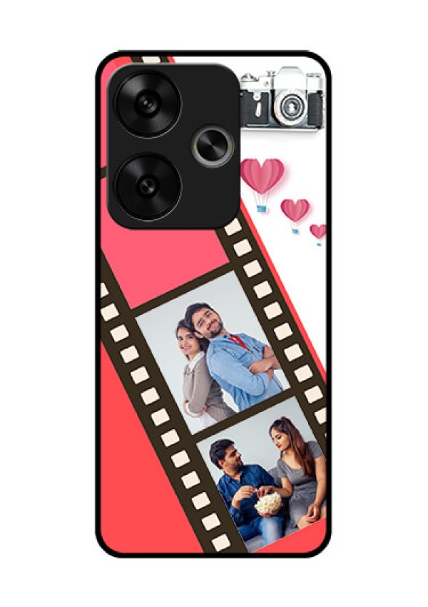 Poco F6 5G Custom Glass Phone Case3 Image Holder With Film Reel