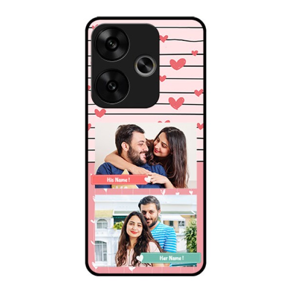 Poco F6 5G Custom Glass Phone CasePhoto With Heart Design