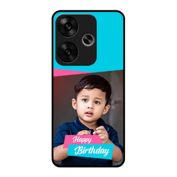 Poco F6 5G Custom Glass Phone CaseImage Holder With 2 Color Design