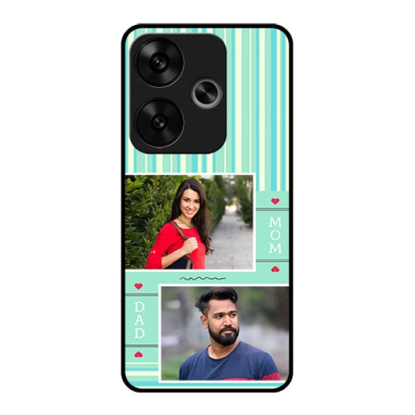 Poco F6 5G Custom Glass Phone CaseMom and Dad Pic Design
