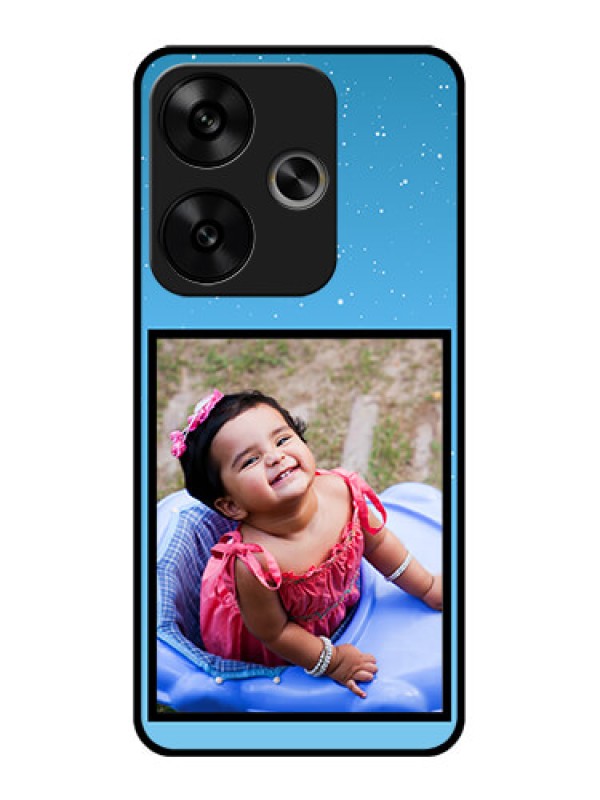 Custom Poco F6 5G Custom Glass Phone CaseWave Pattern Colorful Design