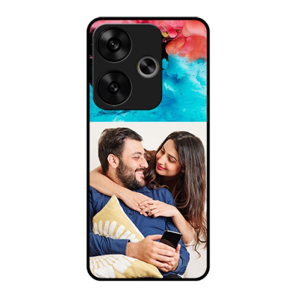 Poco F6 5G Custom Glass Phone CaseQuote With Acrylic Painting Design