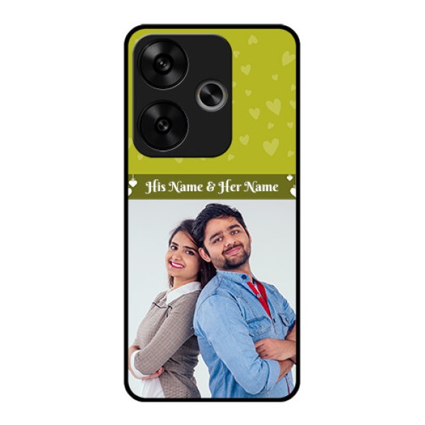 Poco F6 5G Custom Glass Phone CaseYou and Me Heart Design