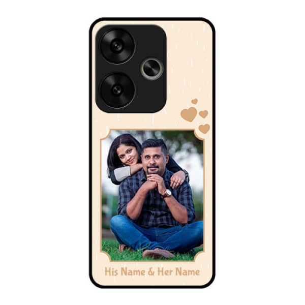 Poco F6 5G Custom Glass Phone CaseWith Confetti Love Design